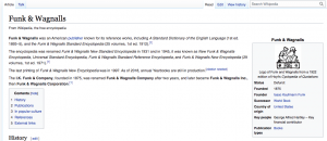 funk and wagnalls wikipedia page